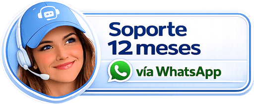 Soporte 12 meses vía WhatsApp